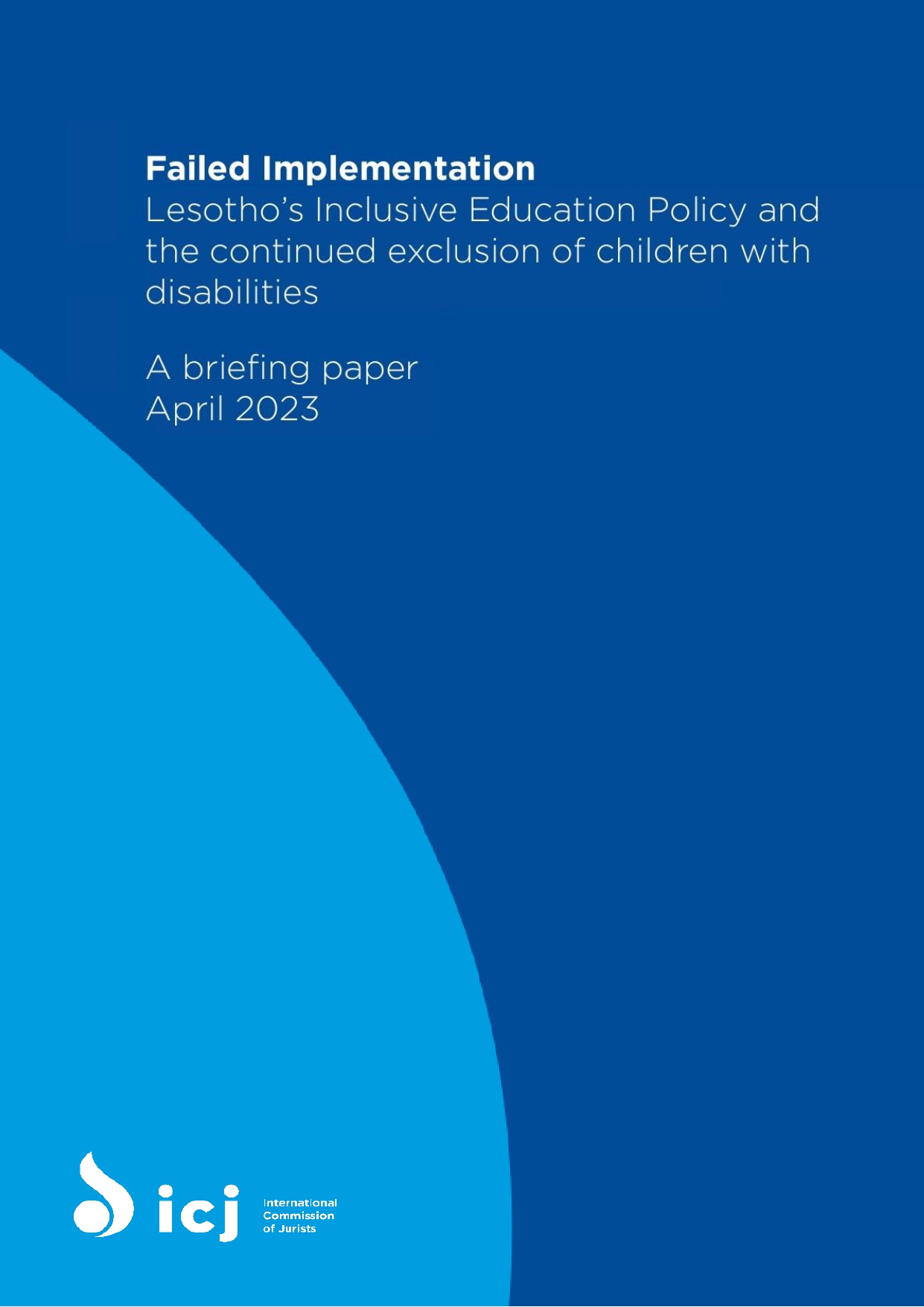 Lesotho: Children with disabilities excluded from equal access to education – New ICJ Briefing Paper - Vimarsana News