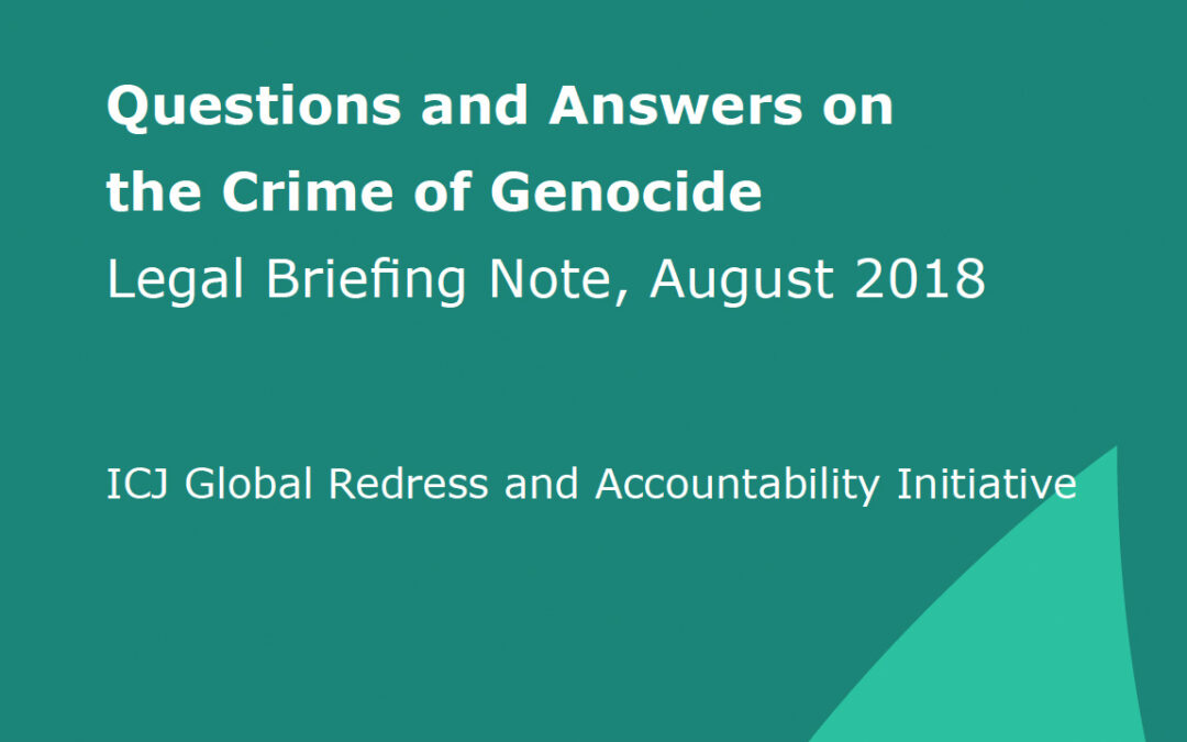 ICJ releases legal Q & A on crime of genocide