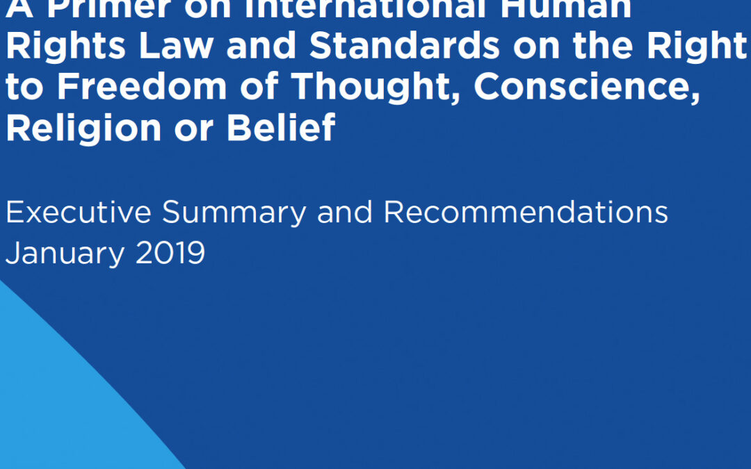 New primer on freedom of religion or belief in international human rights law