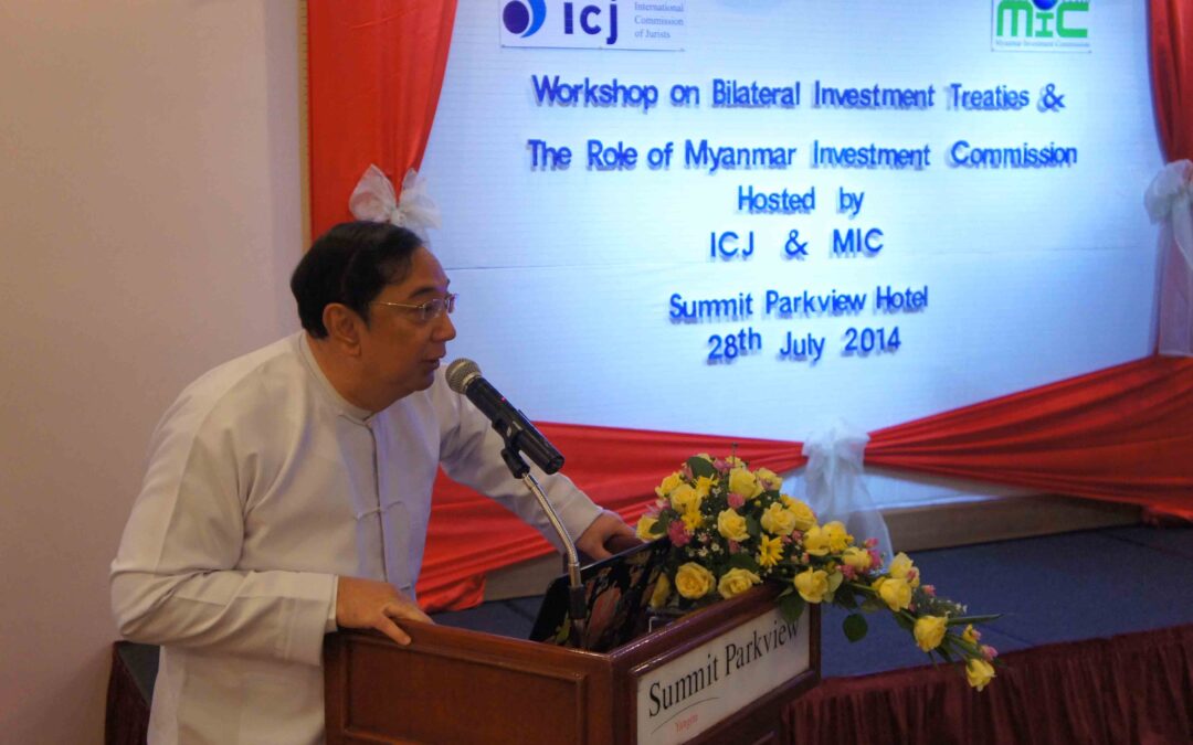 Myanmar Investment Commission and civil society discuss bilateral investment treaties and sustainable development with international experts
