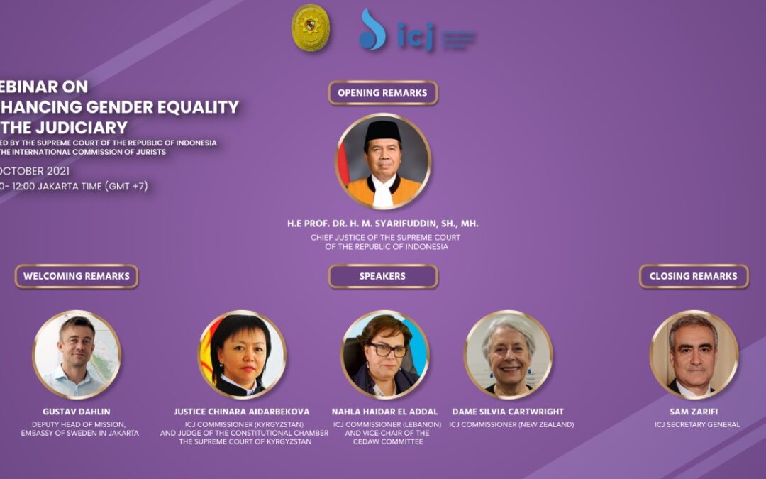 Indonesia: Supreme Court of the Republic of Indonesia and ICJ hosts webinar on Enhancing Gender Equality in the Judiciary