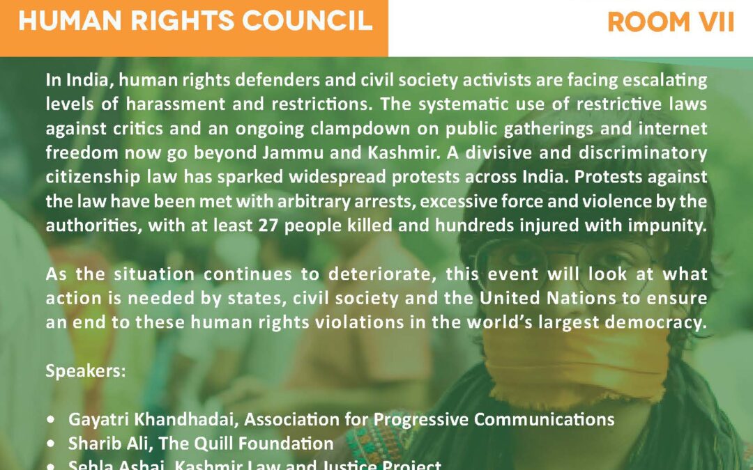 India: a constitutional and civic space crisis (UN event)