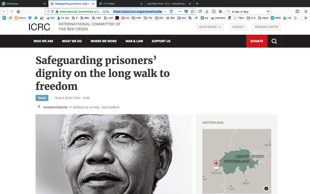 Safeguarding prisoners’ dignity on the long walk to freedom (event)