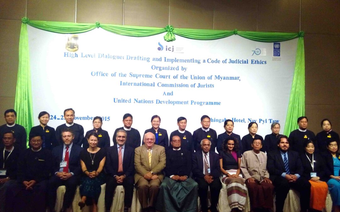 Myanmar’s Supreme Court engages in High Level Dialogue with the ICJ on Drafting and Implementing a New Judicial Code of Ethics