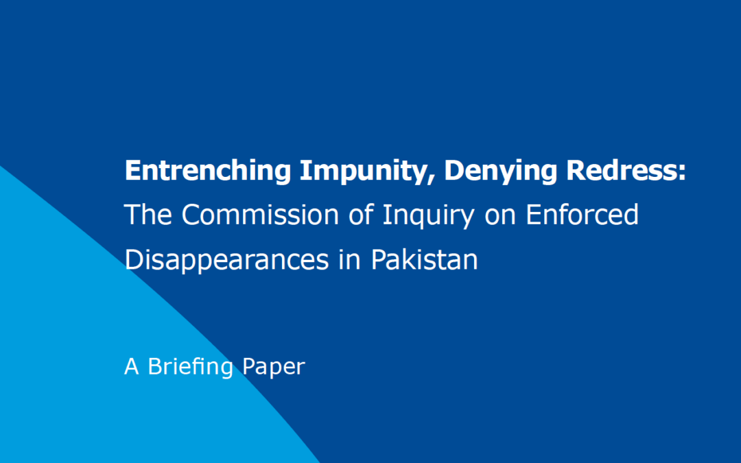 Pakistan: Commission of Inquiry on Enforced Disappearances has failed in providing justice to victims