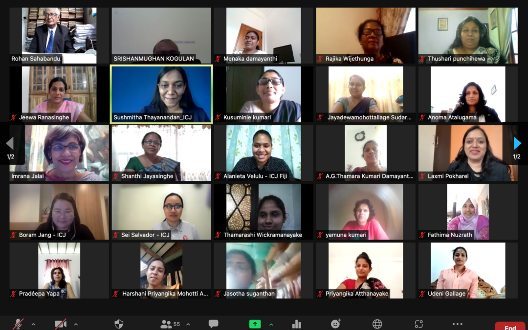 Sri Lanka: ICJ webinar series highlights the importance of legal aid to ensure access to justice for women