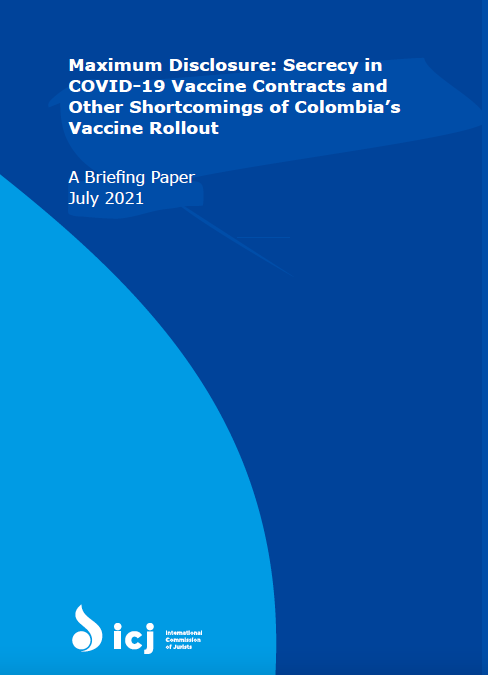 Colombia: la CIJ publica un documento informativo que aboga por la transparencia en los contratos de vacuna contra el COVID-19