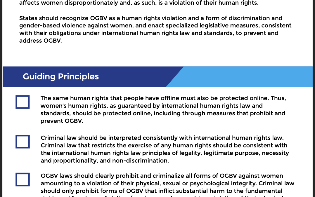 ICJ publishes guidance for laws to prevent and address online gender-based violence against women