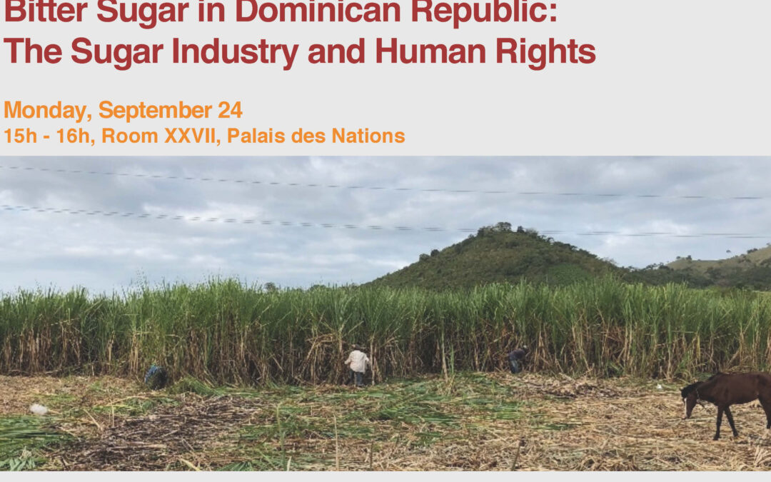 Bitter Sugar in Dominican Republic: The Sugar Industry and Human Rights (UN side event)