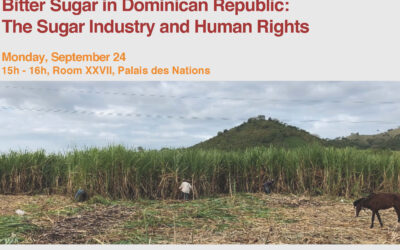 Bitter Sugar in Dominican Republic: The Sugar Industry and Human Rights (UN side event)