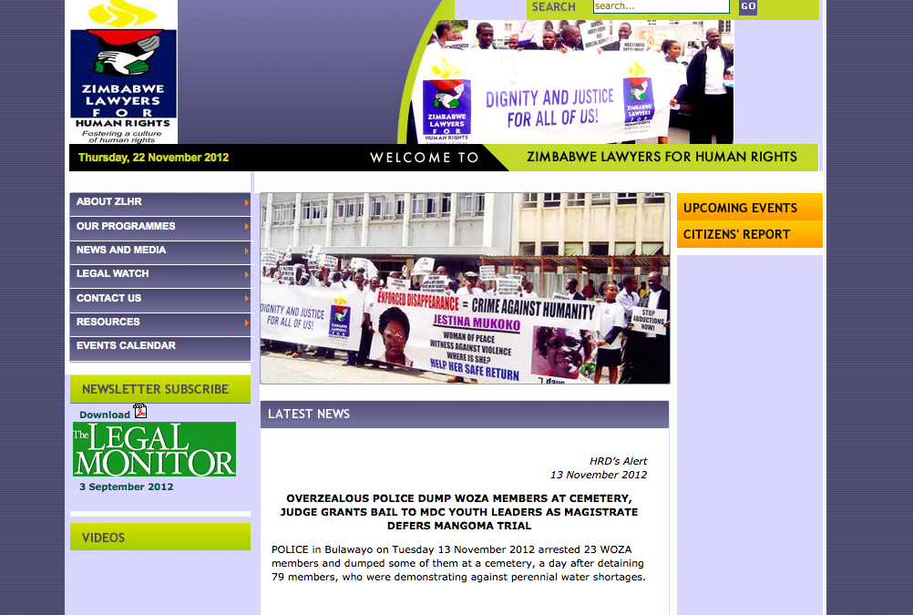 Zimbabwe: ICJ congratulates ZLHR for winning the 2009 American Bar Association Rule of Law Award