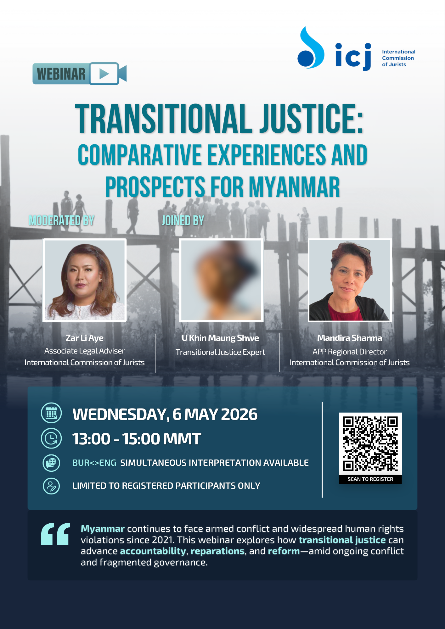 Flyer_Webinar on Transitional Justice in Myanmar